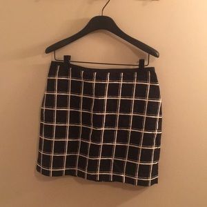 MADEWELL black&white gingham skirt (100% Cotton)